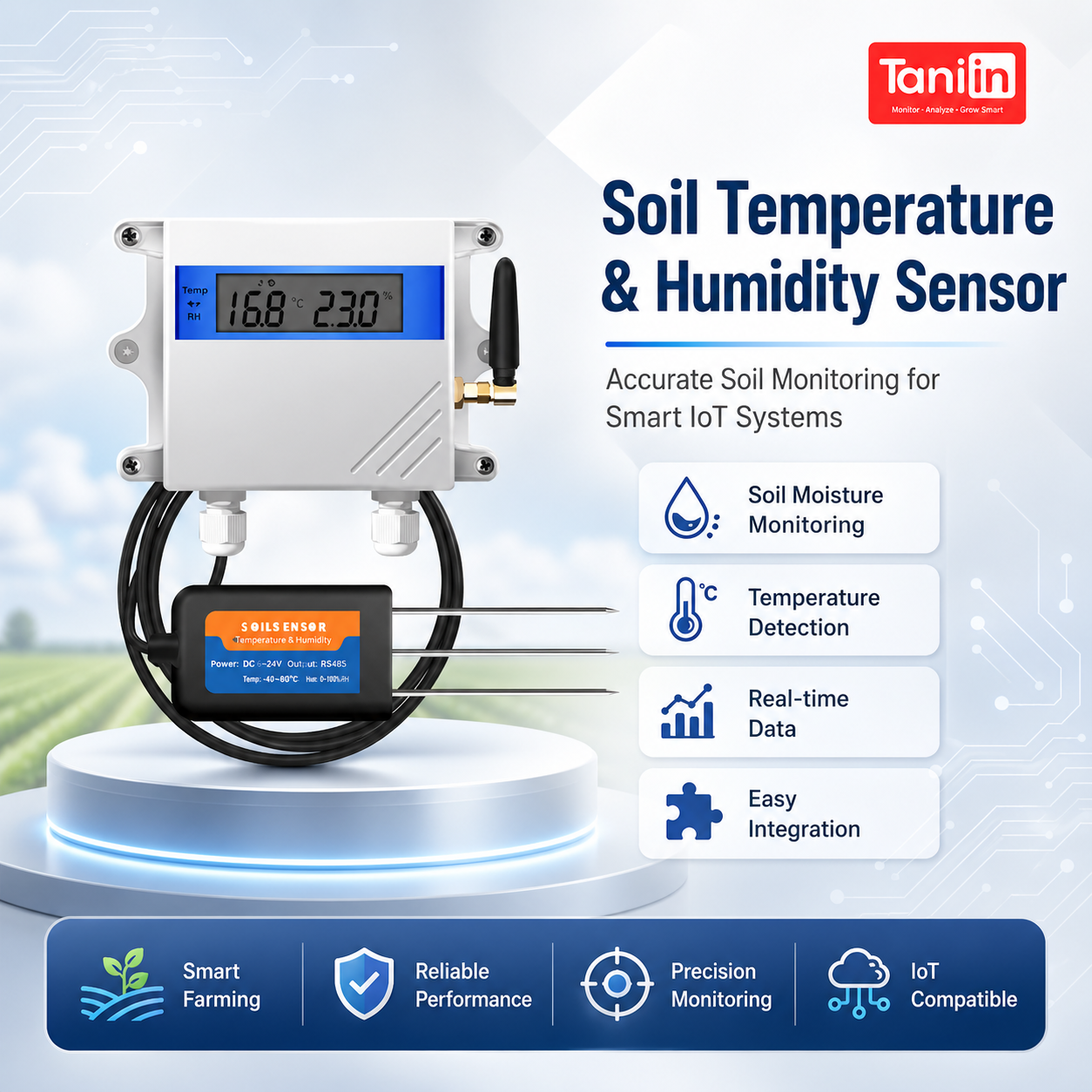 Soil Temperature & Humidity Sensor