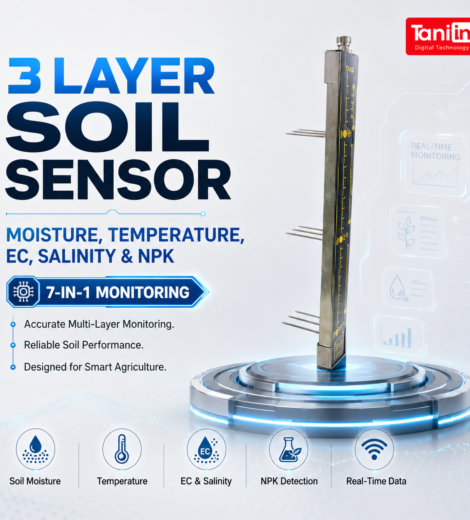 3 Layer Soil Moisture and Temperature and EC and Salanity and NPK 7 in 1 Sensor