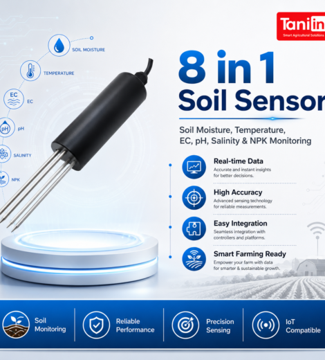 8 in 1 soil Moisture temp EC PH Salanity NPK Sensor