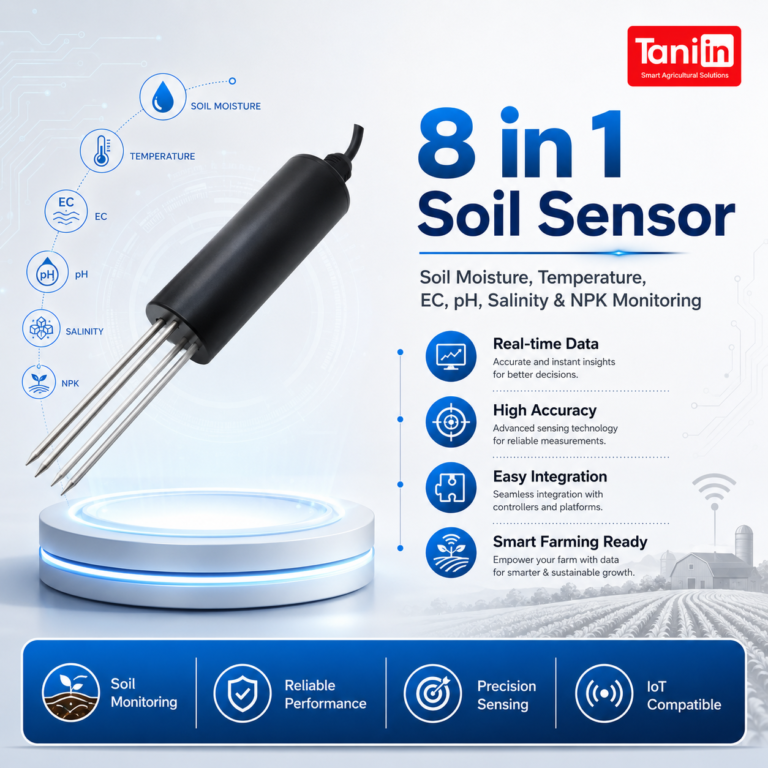 8 in 1 soil Moisture temp EC PH Salanity NPK Sensor - Solusi Pintar ...