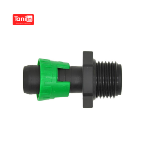 Farm Irrigation Male Thread Lock Ring Coupling for Drip Tape
