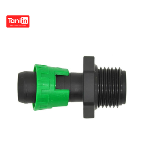 Farm Irrigation Male Thread Lock Ring Coupling for Drip Tape