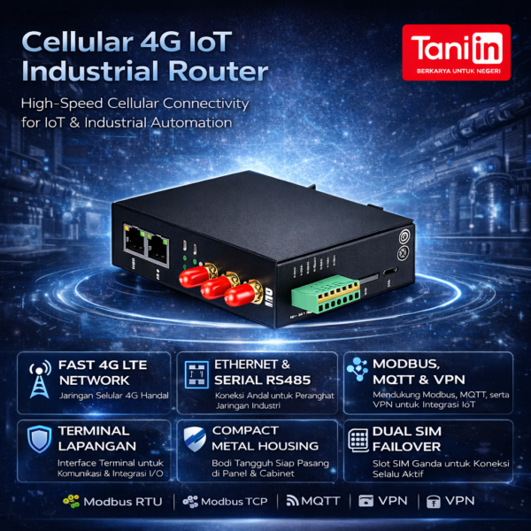 Cellular 4G IoT Industrial Router | Router Industri 4G