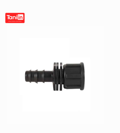 Female threaded PVC straight pipe joint black