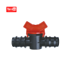 Small drip irrigation valve with pipe fittings