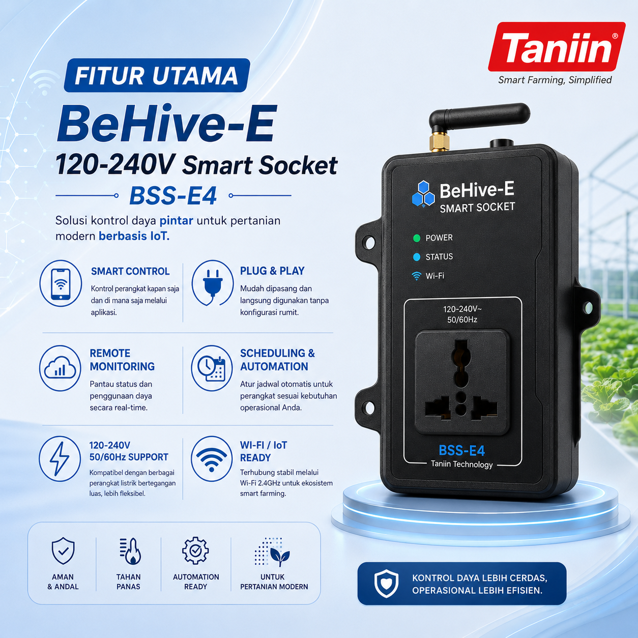 BeHive-E 120-240V Smart Socket BSS-E4 - Image 4