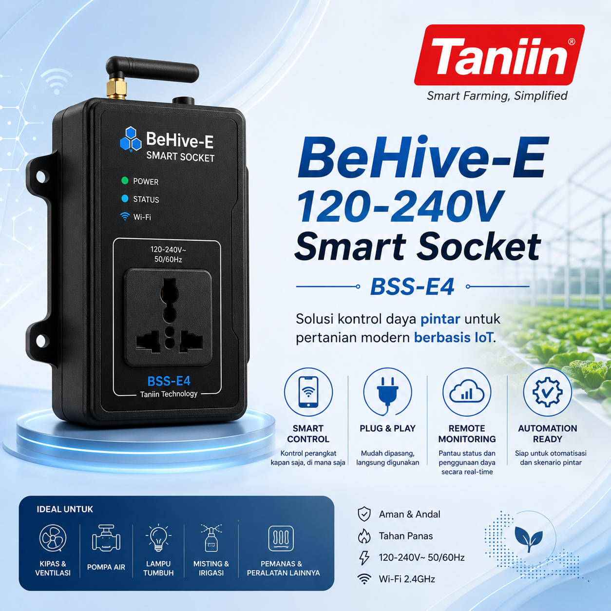 BeHive-E 120-240V Smart Socket BSS-E4