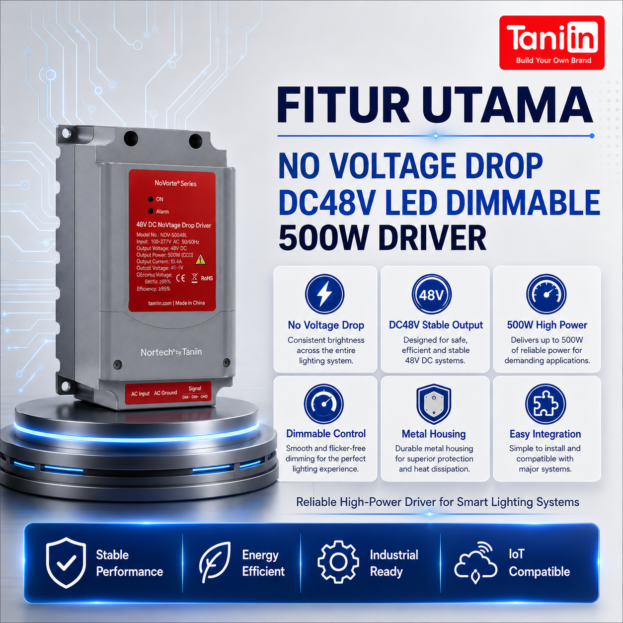 No Voltage Drop DC48V LED Dimmable 500W Driver - Image 5
