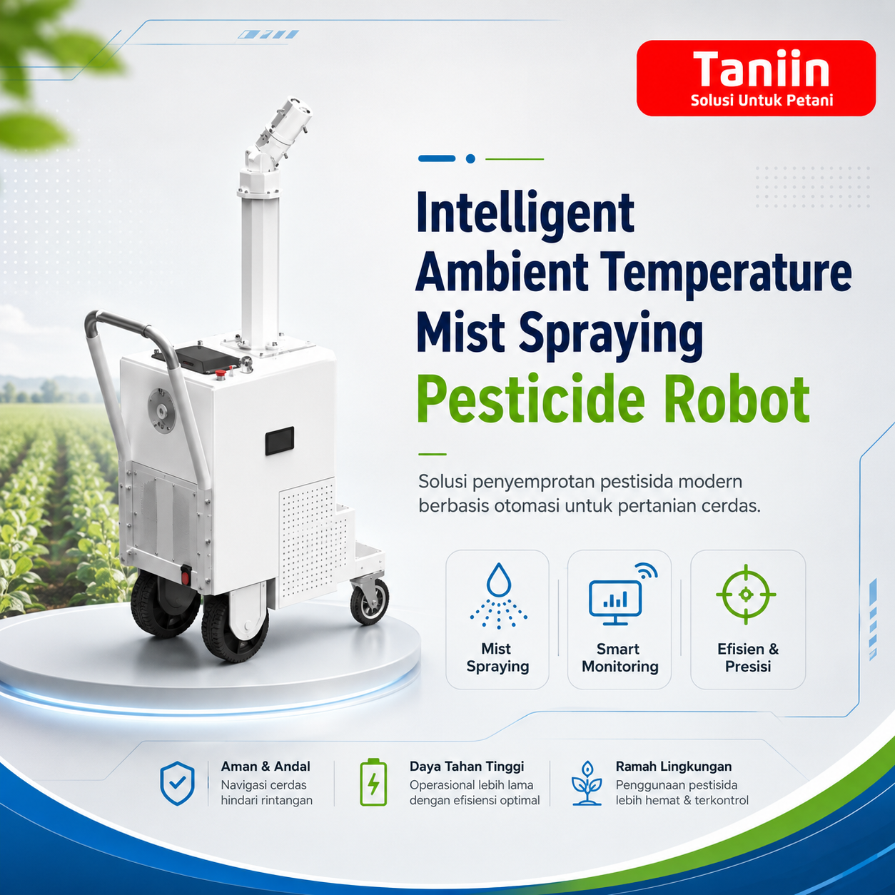 Intelligent Ambient Temperature Mist Spraying Pesticide Robot