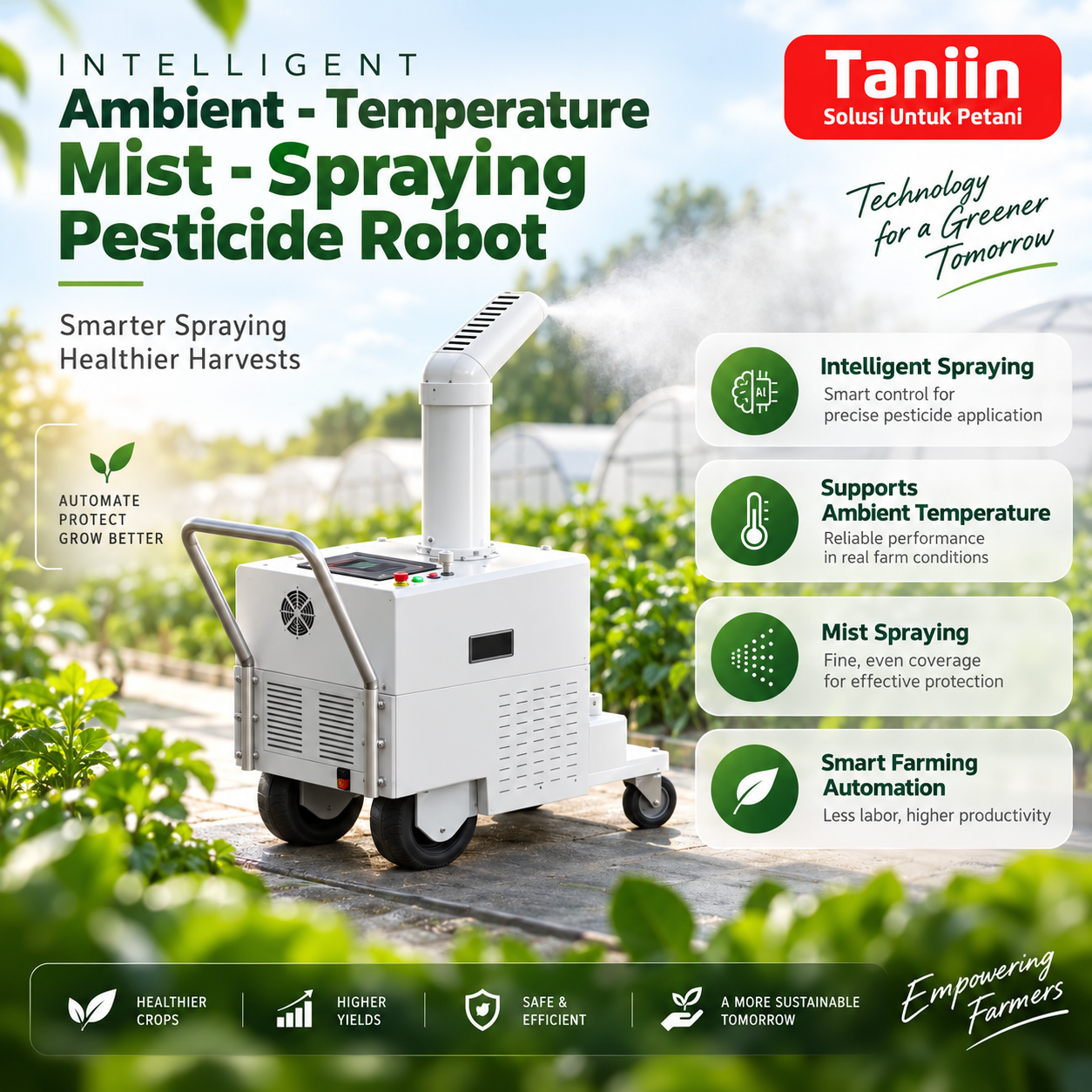Intelligent Ambient - Temperature Mist - Spraying Pesticide Robot